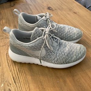 Womens silver Nike Roshe sneaker